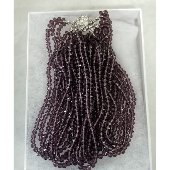 Saachi Multi Amethyst Short Crystal Necklace READ - Picture 7 of 11